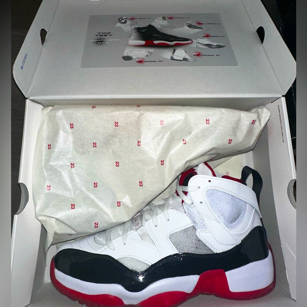 Jordan Jumpman Two Trey "White/Black/Gym Red" Men's Shoe